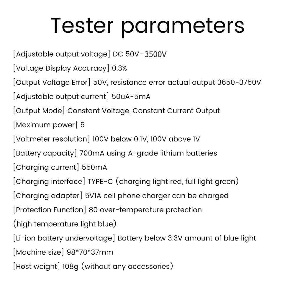 0~3500V Semiconductor Withstanding Voltage Tester Transistor Tester Diode MOS Triode LED Voltage MOV Withstand Voltage Detection — view 5