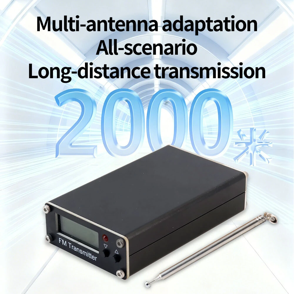 0.5W Digital Stereo FM Transmitter 76-108MHz LCD Display Type-C 3.5mm Audio Broadband Adjustable Long Distance Transmission — view 3