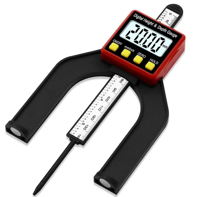 0-80MM LCD0.01MM Digital Height Depth Counting Depth Gauge Woodworking Depth Gauge Altimeter Woodworking Ruler Digital Caliper — Pricio