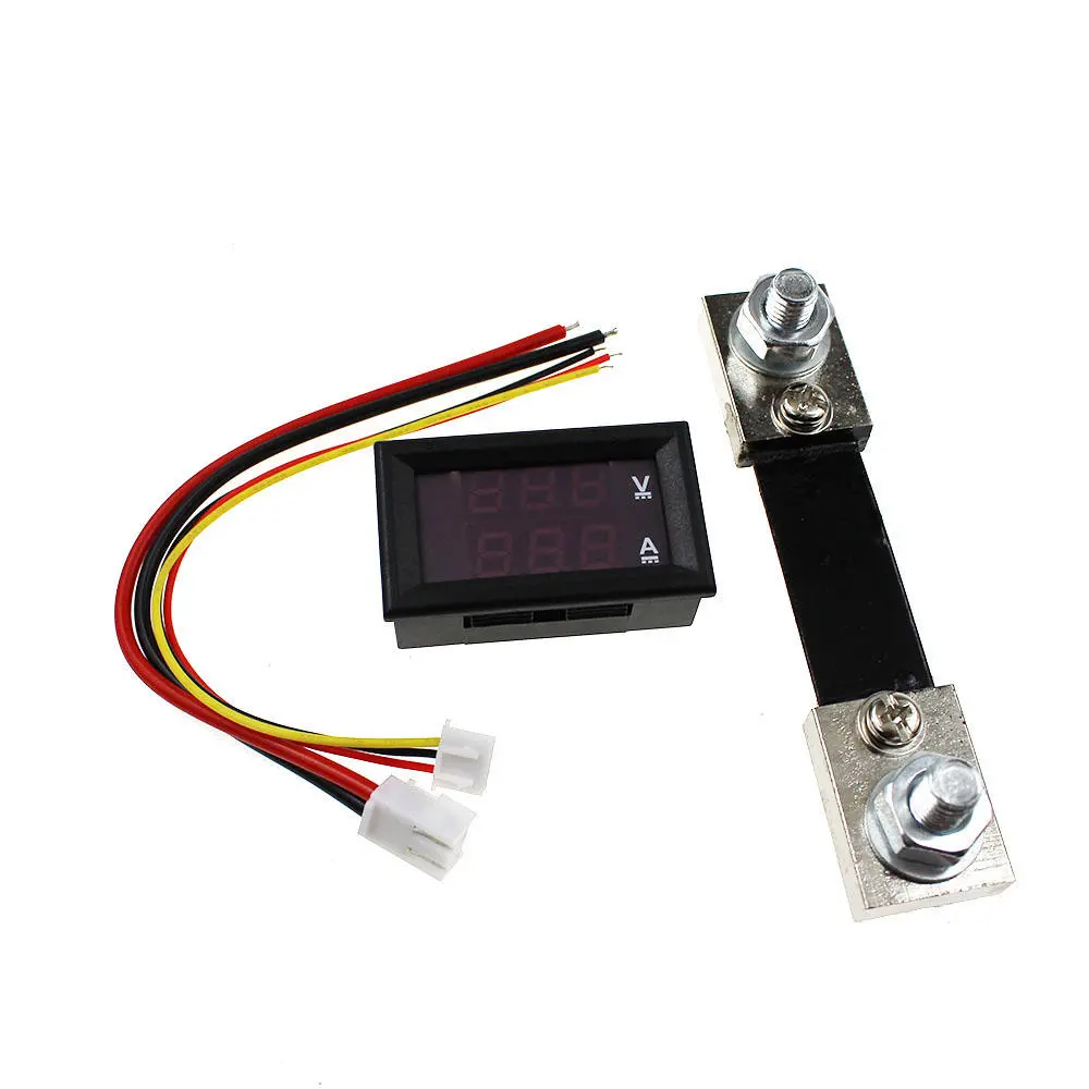 0.56" Blue Red Dual LED Display Mini Digital Voltmeter Ammeter DC 100V 100A Panel Amp Volt Voltage Current Meter Tester — view 3
