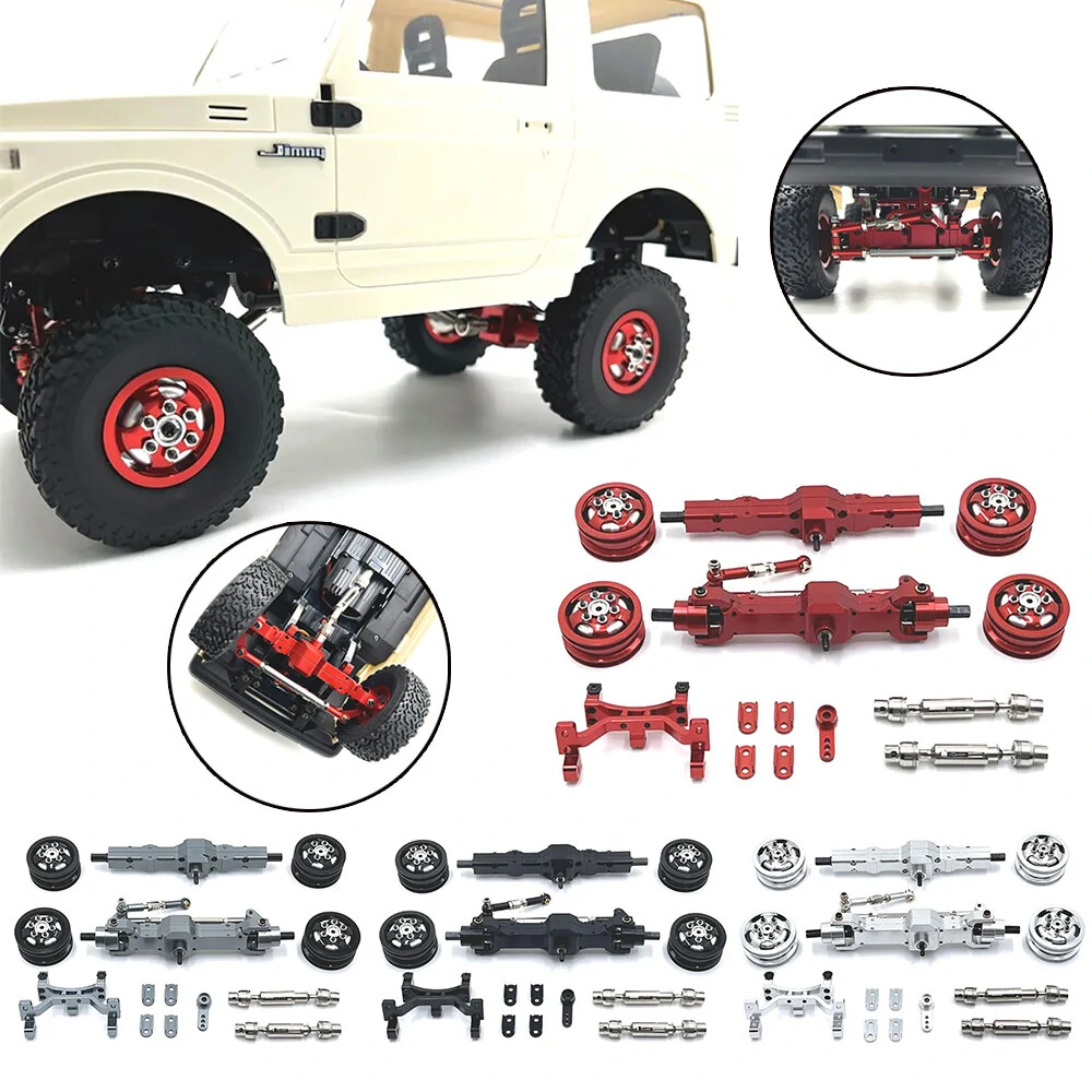 1/10 Car Spare Parts For WPL C74 Metal Upgrade Axle Steering Gear Seat Hub Transmission Shaft RC Car Parts — view 10