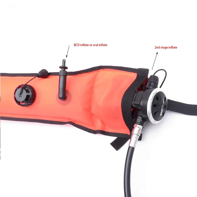 1.2m*15cm Scuba Diving High Quality Scuba Diving Inflatable Safety Sausage Signal Surface Buoy (SMB) Tube — view 5