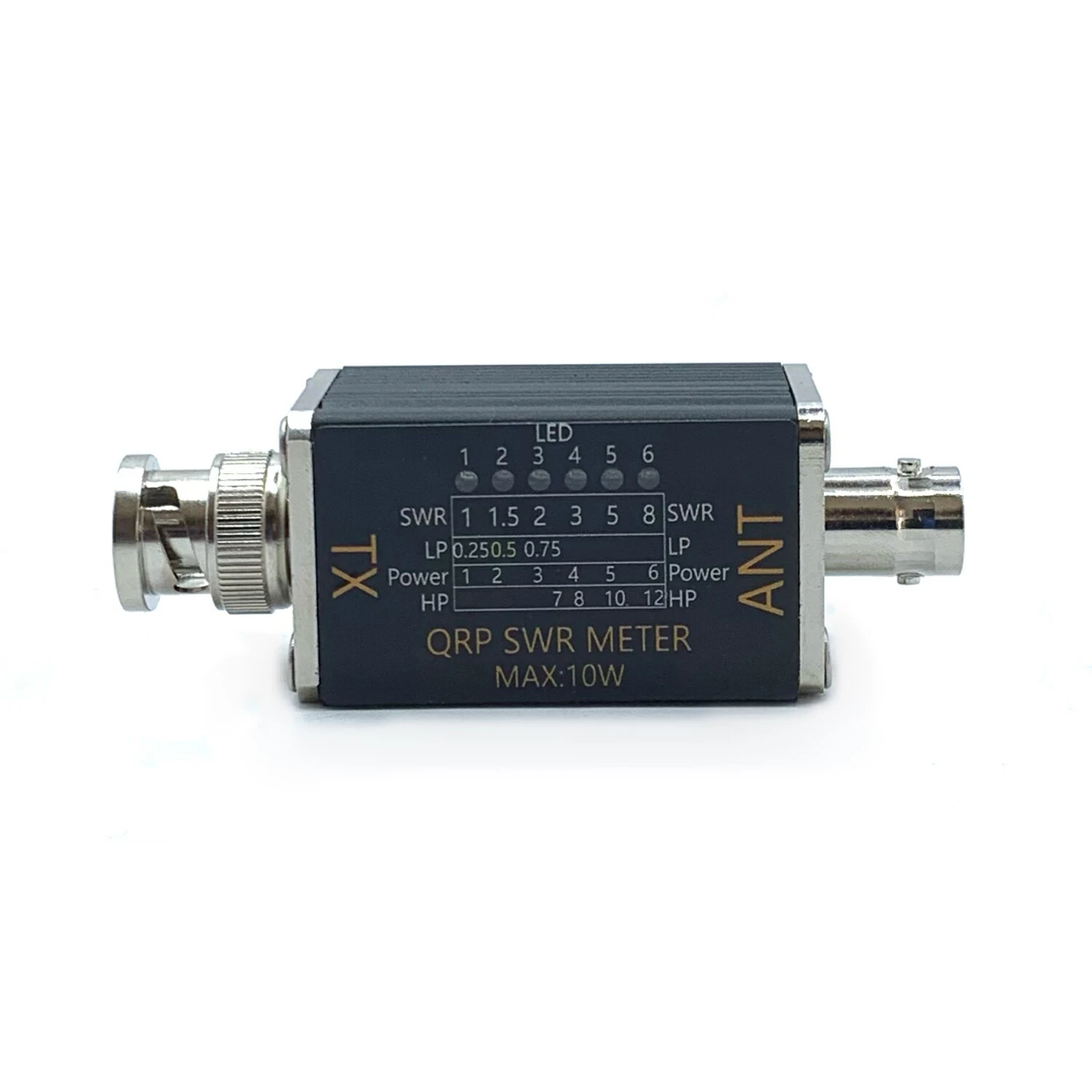 1- 30mhz 10W Standing Wave Meter Power Meter with 6 LED Indicators Portable SWR Meter — view 4