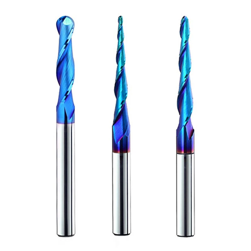 1/4 Inch Shank 3D CNC Router Bit Tungsten Steel Cutting Tool HRC93 Hardness for Precision Carving Engraving — image 1
