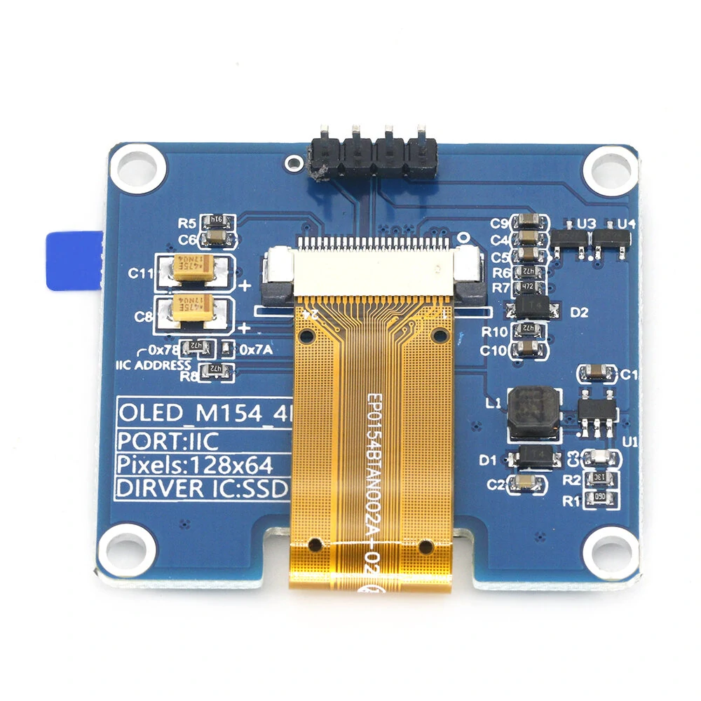1.54 inch OLED Display LCD Screen Module Resolution 128*64 SPI/IIC Interface SSD1309 Driver — view 5