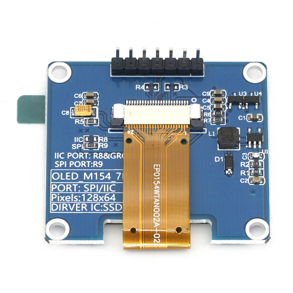1.54 inch OLED Display LCD Screen Module Resolution 128*64 SPI/IIC Interface SSD1309 Driver — view 7