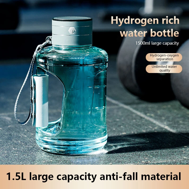 1.5L  2 In 1 Portable Hydrogen Water Bottle H2 Rich Water Kettle Sport Hydrogen Water Bottle With Spe Pem Hydrogen Oxygen Separation Technology — view 3