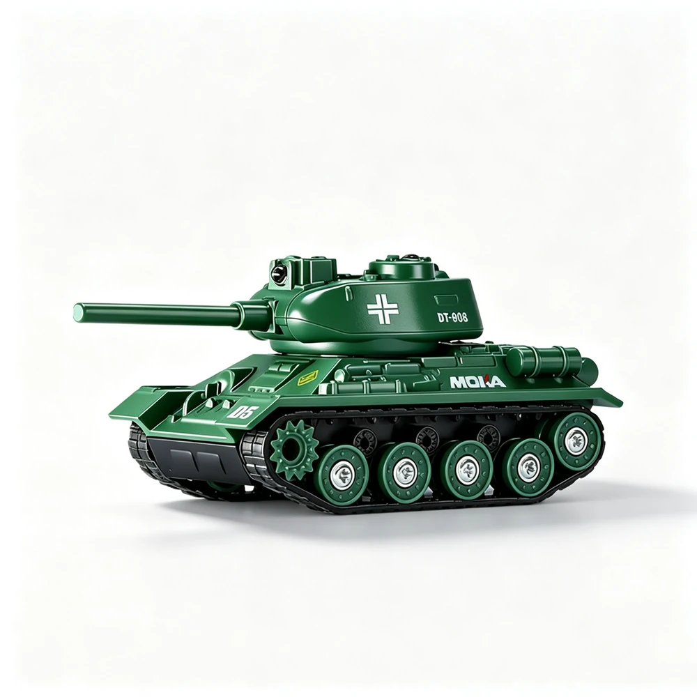 1/64 2.4G Mini RC Tank Tiger 99A Desktop Simulation Infrared Battle Tracked Support App Control Shooting Sound Three Speed Remote Vehicles Models Micro Toys — view 2
