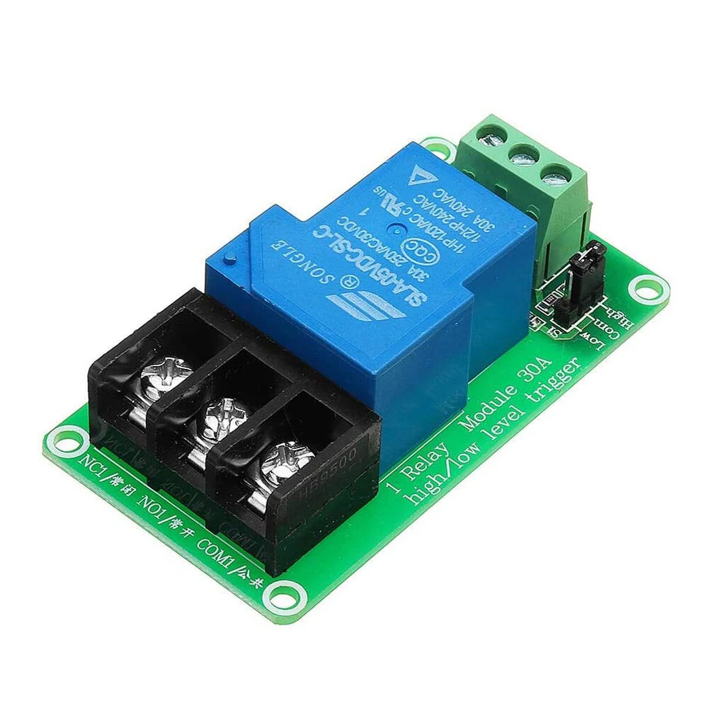 1 Channel Relay Module 30A with Optocoupler Isolation 5V Supports High and Low Trigger — Pricio