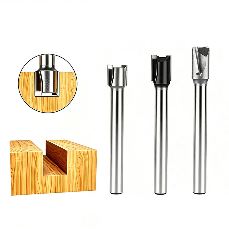 1 Pc Mortise Tenon Milling Inclined Router Bit 8mm Shank Double Edge Tungsten Steel Cutter for Laminate MDF Plywood Hardwood Softwood CNC Electric Router — view 9