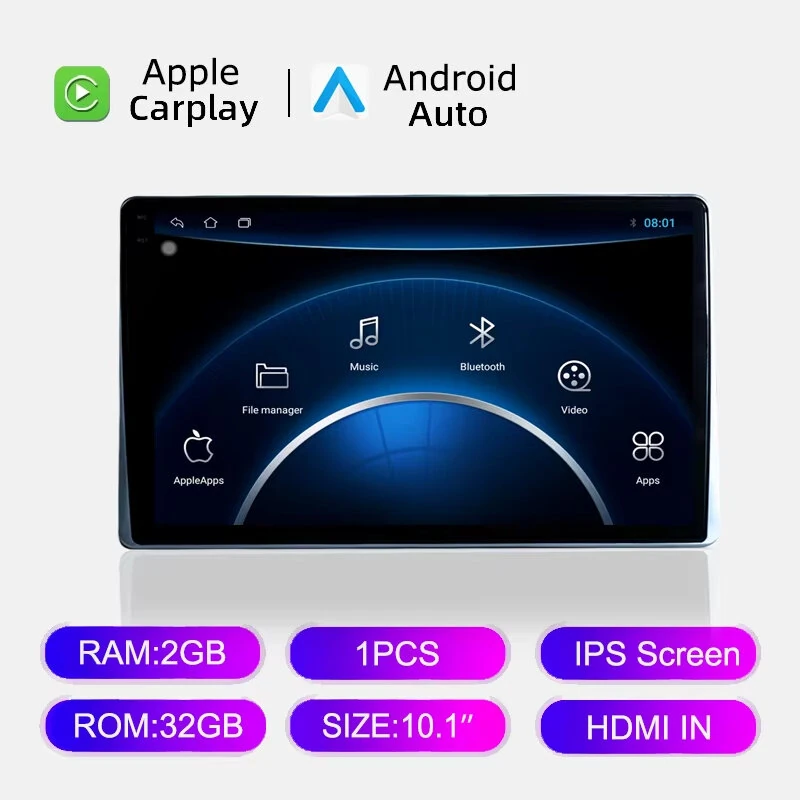 10.1" HD 1280*800 Android 13 Car Headrest Monitor Tablet For Back Seat Multimedia Apple Carplay Ambient Lights BT SD -Input — view 2