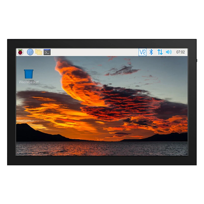 10.1 inch Raspberry Pi High Definition Multimedia Interface Capacitive Touch Screen IPS Display with Case for Raspberry Pi 3B+/4B