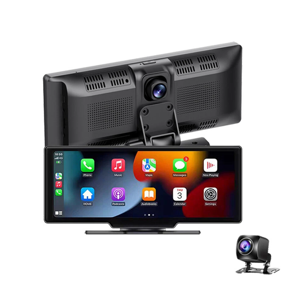 10.26Inch Wireless CarPlay Android Auto 4K Front 1080P Rear Split Screen GPS WiFi Smart Car Display Dash Cam