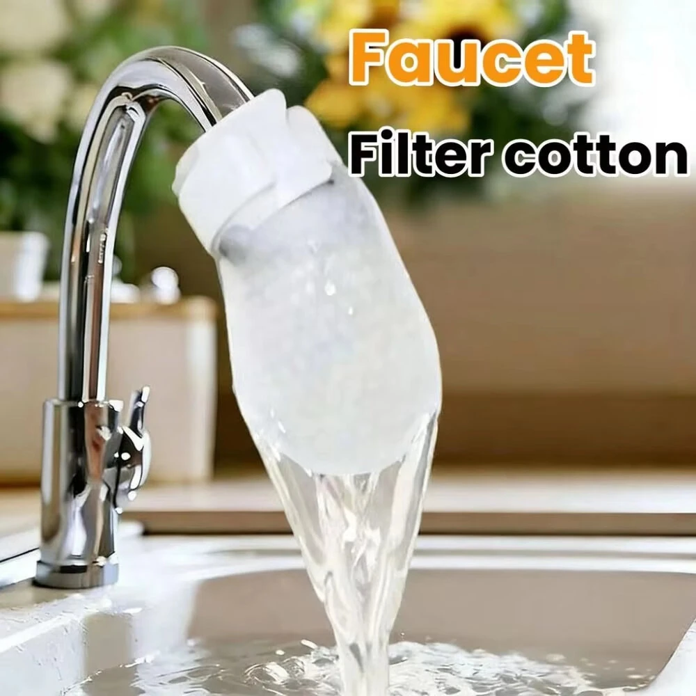 10/50Pcs Universal Faucet Filter Cotton Anti-splash Thickened Faucet Filter with T-strap Tap Water Filter Bag — view 2