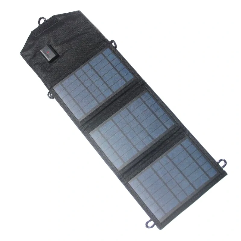 10.5W 5V Portable Solar Panel Foldable Charging Pack USB Solar Charger Power Bank — image 1