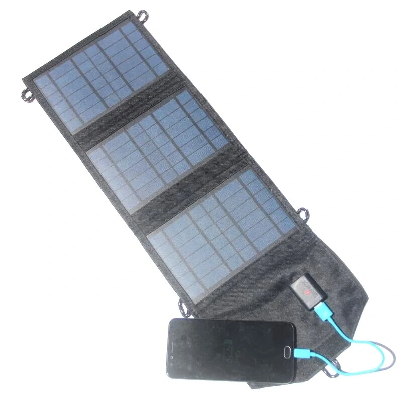 10.5W 5V Portable Solar Panel Foldable Charging Pack USB Solar Charger Power Bank — view 6
