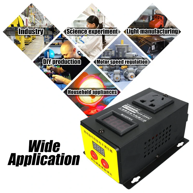 10000W 0-220V SCR High Power Electronic Regulator Variable Regulator Voltage Regulator Converter — view 5