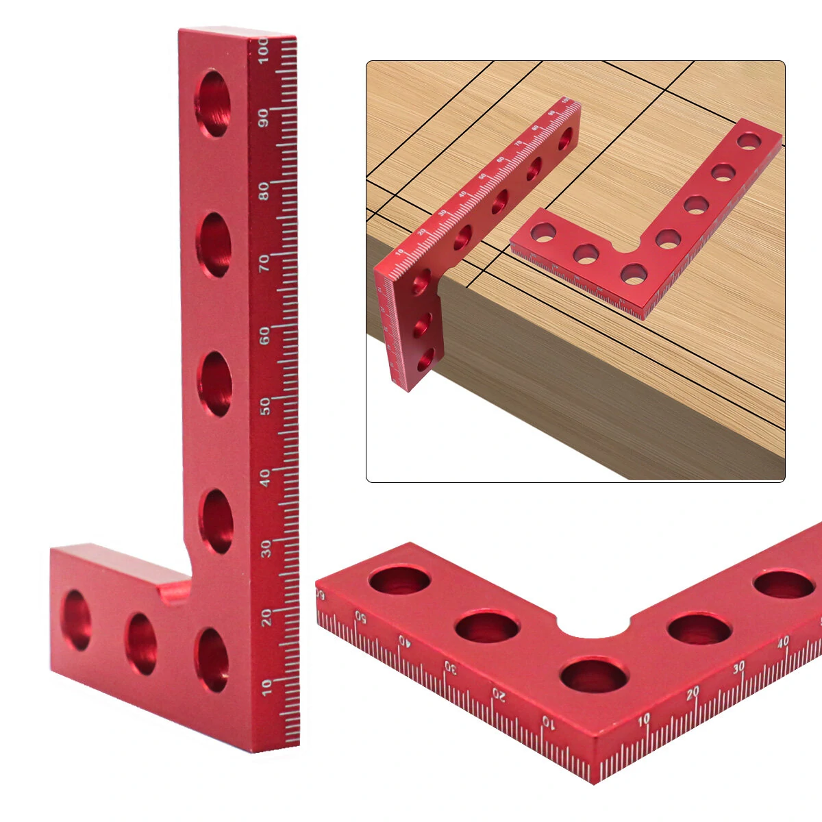 100mm 90 Degree Carpenter Square L Square Right Angle Ruler Aluminum Pocket Ruler Woodworking Measuring Tool — Pricio