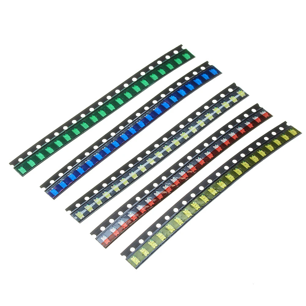 100Pcs 5 Colors 20 Each 1206 LED Diode Assortment SMD LED Diode Kit Green/RED/White/Blue/Yellow — view 3