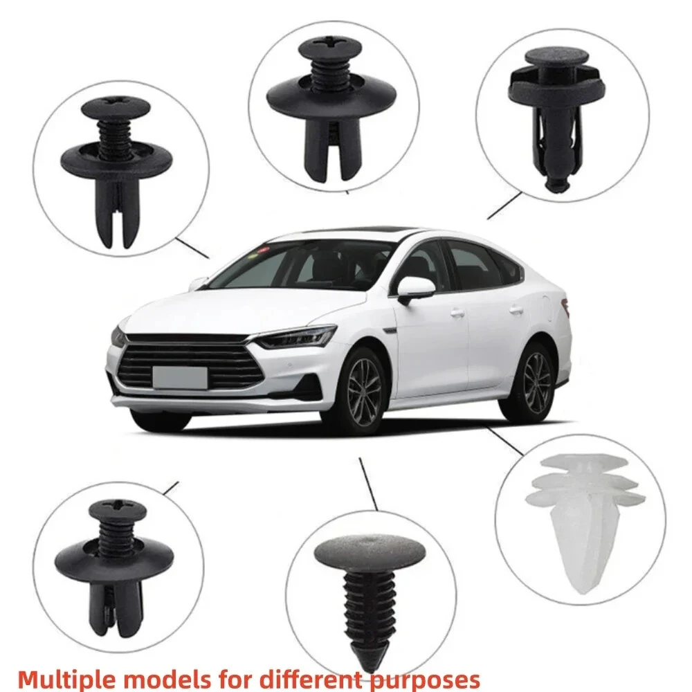 100pcs Auto Fastener Clip Kit Fender Rivet Clips Car Body Push Retainer Pin Rivet Bumper Door Trim Panel Retainer Car Clips — view 3