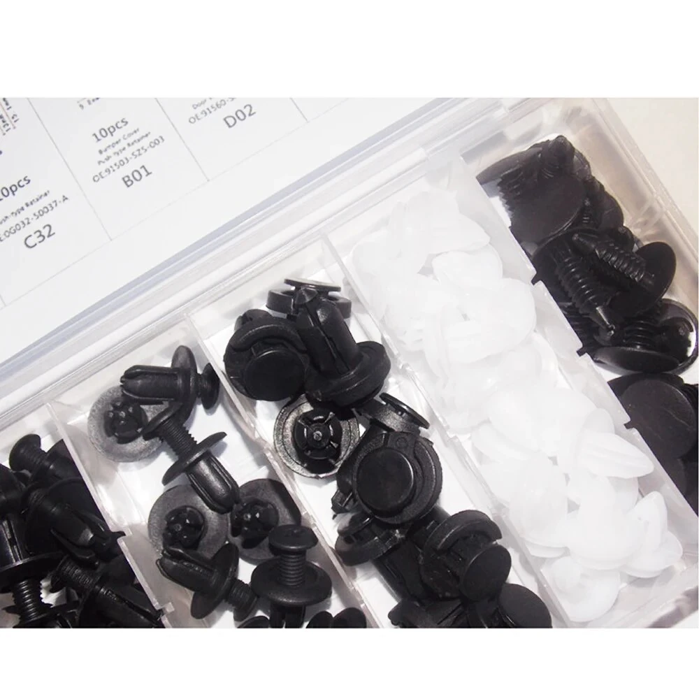 100pcs Auto Fastener Clip Kit Fender Rivet Clips Car Body Push Retainer Pin Rivet Bumper Door Trim Panel Retainer Car Clips — view 8