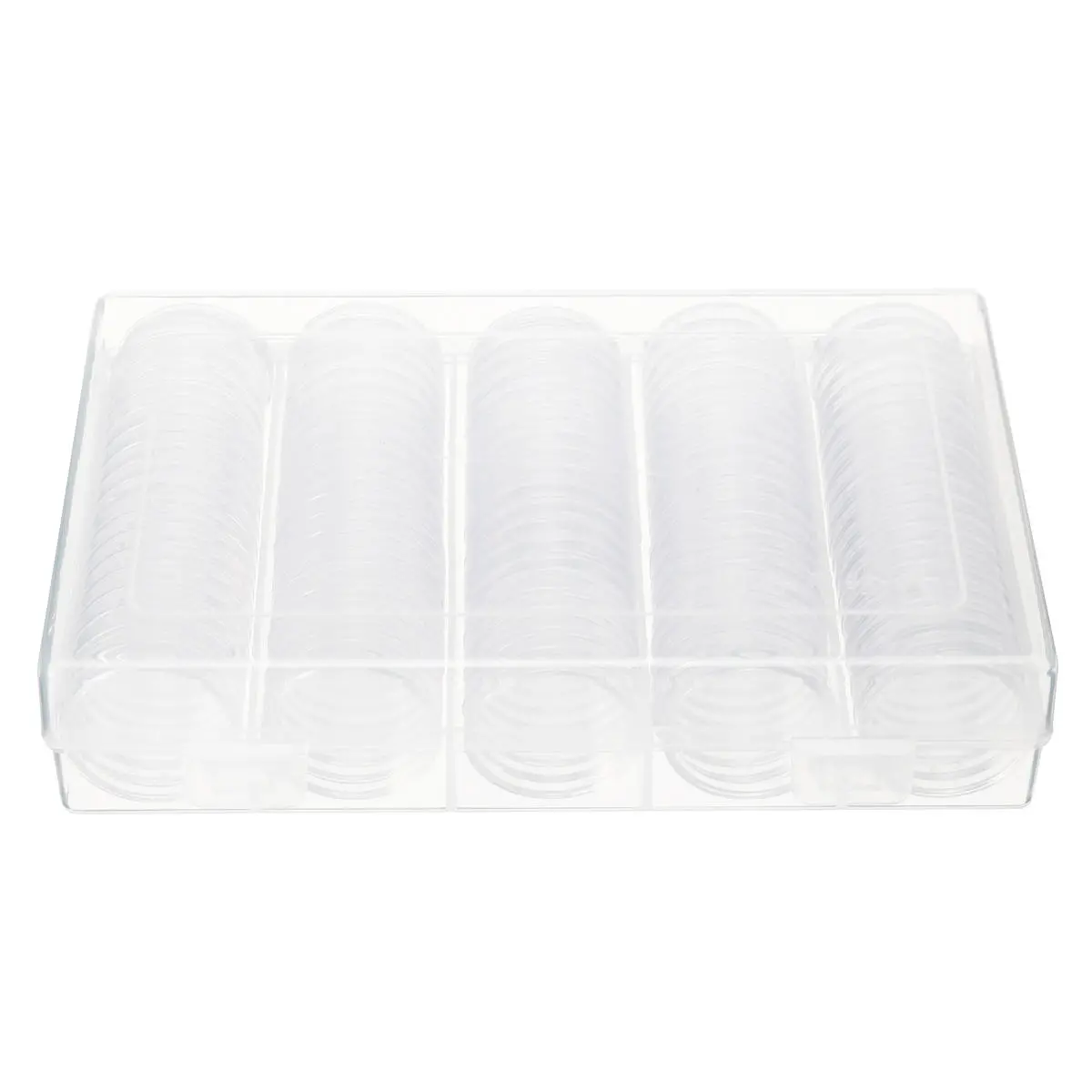 100Pcs/Lot 20/25/27/30mm Clear Plastic Coin Holder Universal Commemorative Coin Shell Collector — view 3