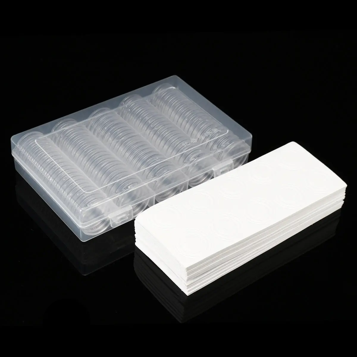 100Pcs/Lot 20/25/27/30mm Clear Plastic Coin Holder Universal Commemorative Coin Shell Collector — view 4