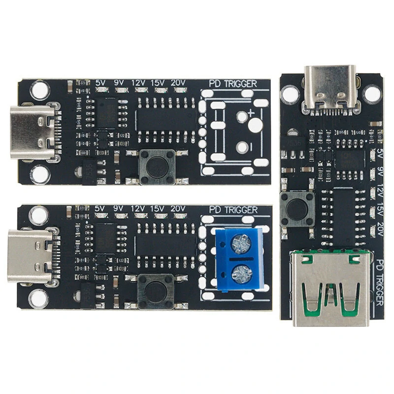 100W 5A Type-C Fast Charge Trigger Board Module PD/QC Decoy Board Fast Charge USB Type-C PD 2.0 3.0 Power Delivery Boost Module — Pricio