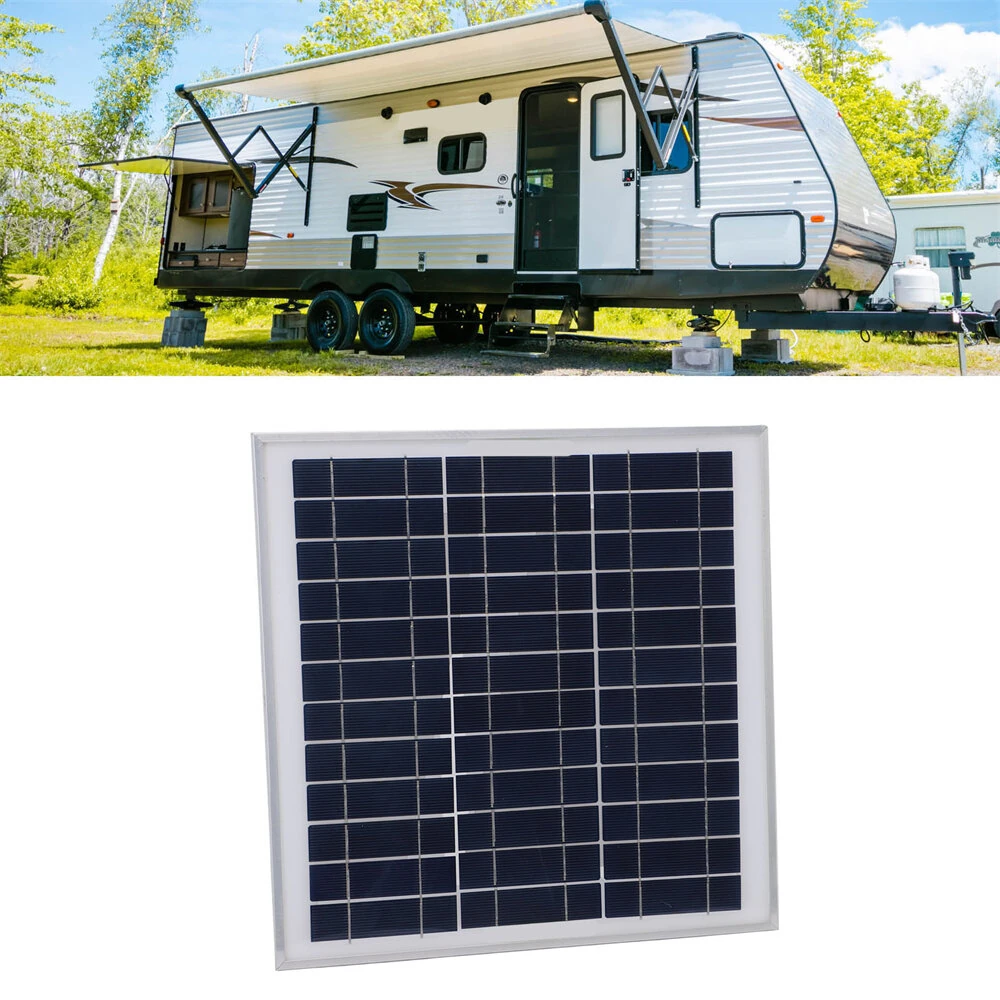 100W Solar Panel Kit Aluminum Frame Polycrystalline Cells 12V Off-Grid Power System MPPT Controller USB RV Boat Caravan Outdoor — view 2