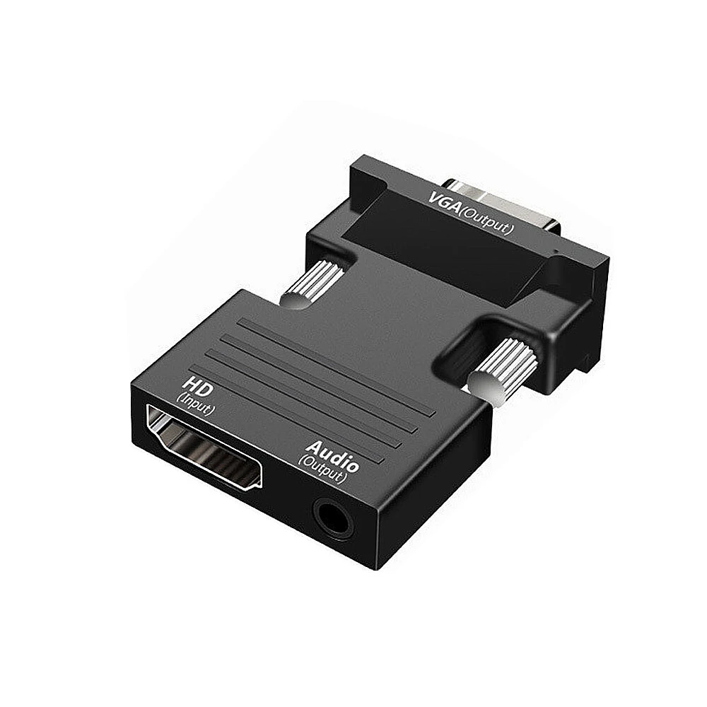 1080P Male to Female HDMI to VGA Adapter Audio Cable Converter for Laptop TV Box Projector Laptop — view 3