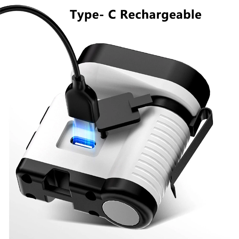 10*LED Strong Light Portable Keychain Flashlight Multi-Functional Magnetic Mini Clip Light USB Rechargeable Digital Display Waterproof Outdoor Red & Blue Warning Work Lamp Signal Camping EDC Tools — view 6