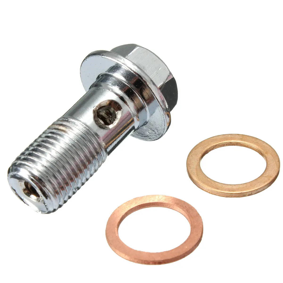 10mm M10x1.00 Chrome Banjo Bolt Brake Caliper Master Cylinder Fitting — image 1