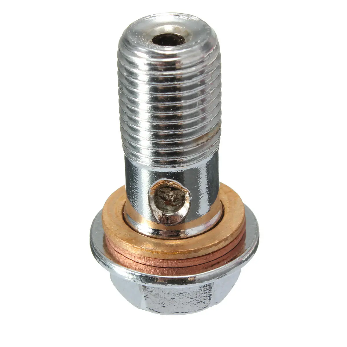10mm M10x1.00 Chrome Banjo Bolt Brake Caliper Master Cylinder Fitting — view 3