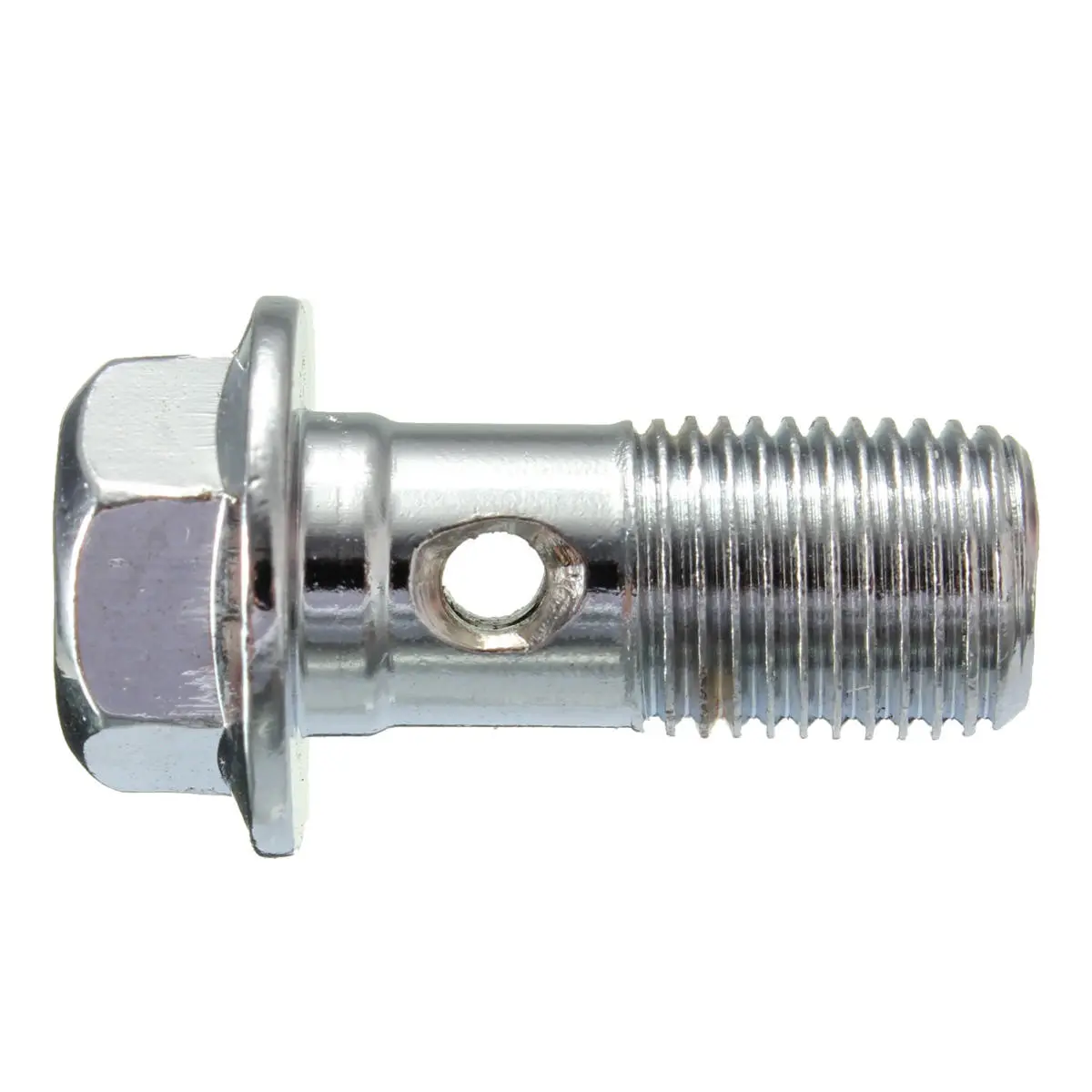 10mm M10x1.00 Chrome Banjo Bolt Brake Caliper Master Cylinder Fitting — view 4
