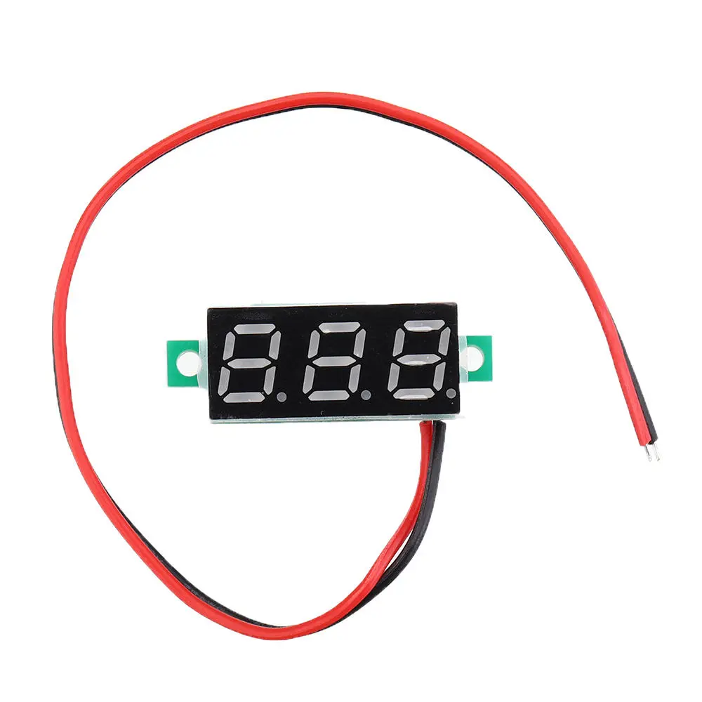 10pcs 0.28 Inch Two-wire 2.5-30V Digital Red Display DC Voltmeter Adjustable Voltage Meter — view 4