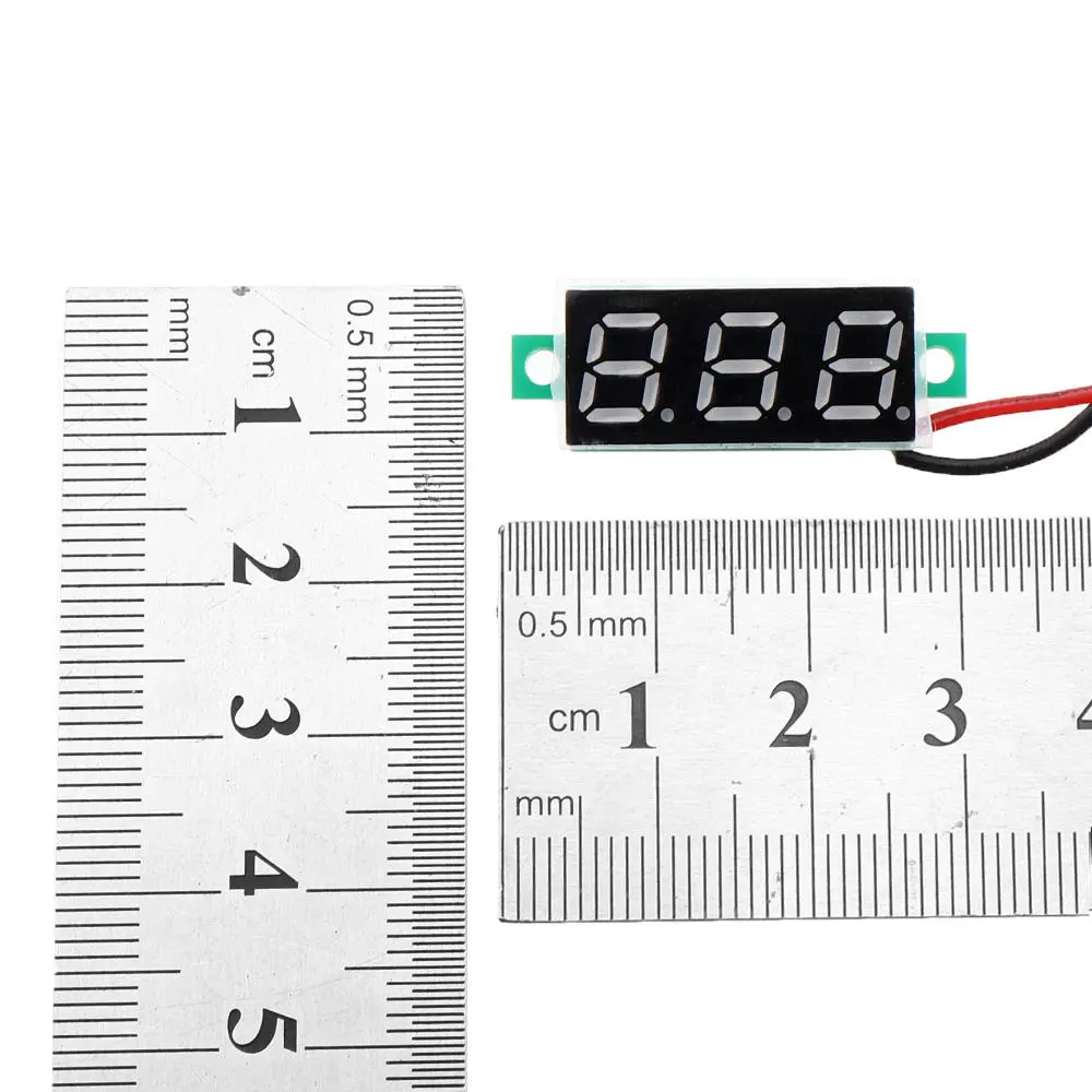 10pcs 0.28 Inch Two-wire 2.5-30V Digital Red Display DC Voltmeter Adjustable Voltage Meter — view 7