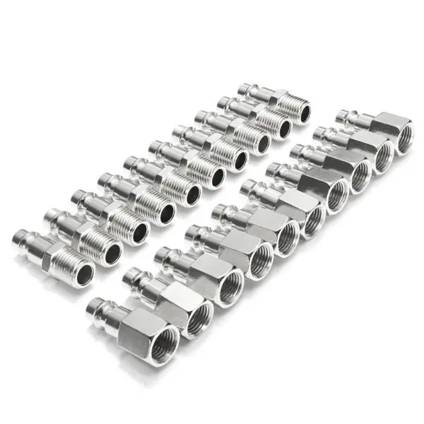 10pcs 1/4inch Male/Female BSP Adapter Compressed Air Quick Coupling Hose — view 6
