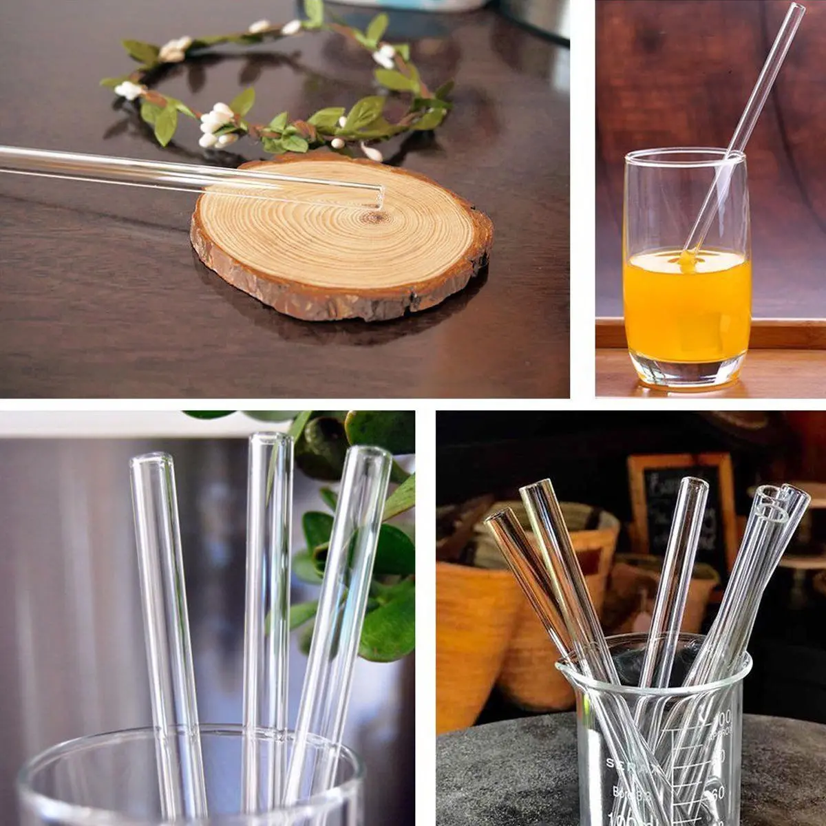 10Pcs 200x7x2mm Length 200mm OD 7mm 2mm Thick Wall Borosilicate Glass Blowing Tube Lab Factory School Home Tubes — view 12