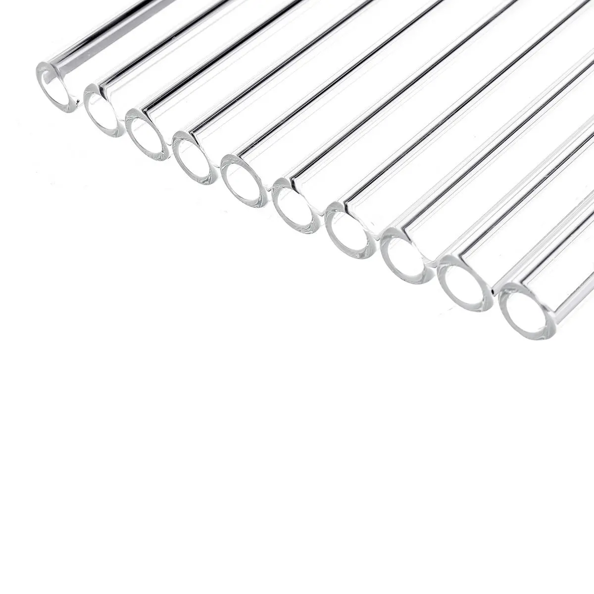 10Pcs 200x7x2mm Length 200mm OD 7mm 2mm Thick Wall Borosilicate Glass Blowing Tube Lab Factory School Home Tubes — view 5