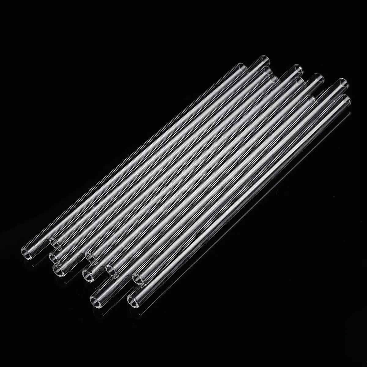 10Pcs 200x7x2mm Length 200mm OD 7mm 2mm Thick Wall Borosilicate Glass Blowing Tube Lab Factory School Home Tubes — view 7