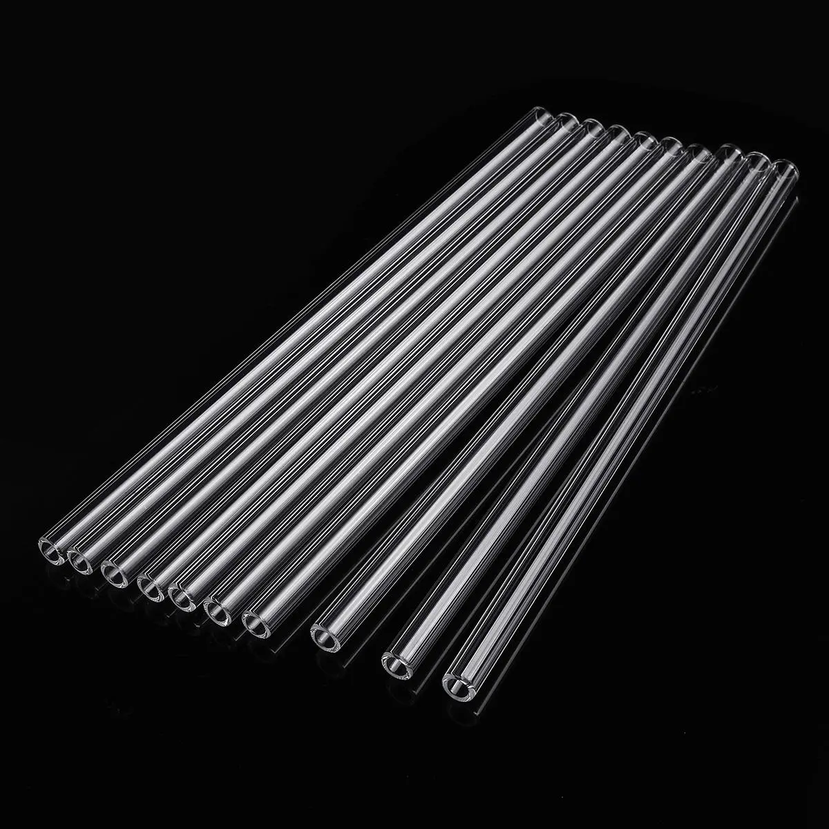 10Pcs 200x7x2mm Length 200mm OD 7mm 2mm Thick Wall Borosilicate Glass Blowing Tube Lab Factory School Home Tubes — view 8