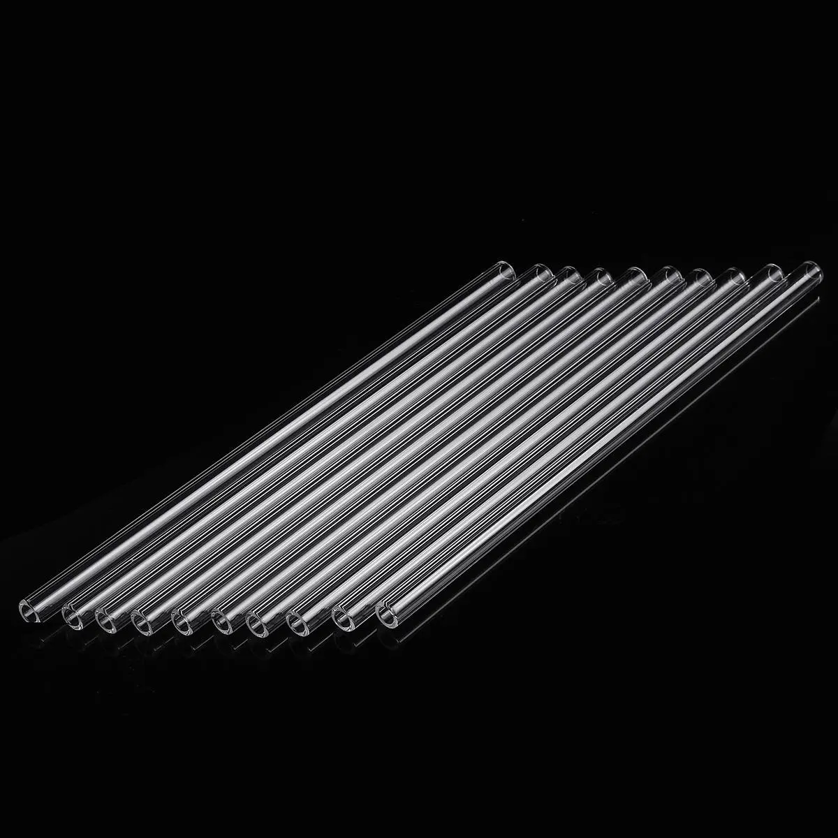 10Pcs 200x7x2mm Length 200mm OD 7mm 2mm Thick Wall Borosilicate Glass Blowing Tube Lab Factory School Home Tubes — view 9