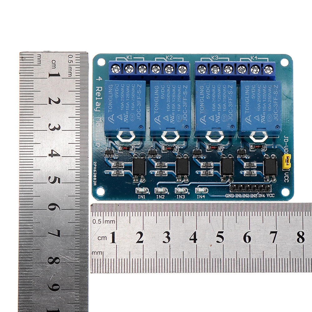 10pcs 5V 4 Channel Relay Module For PIC ARM DSP AVR MSP430 Blue Geekcreit for Ar — view 3