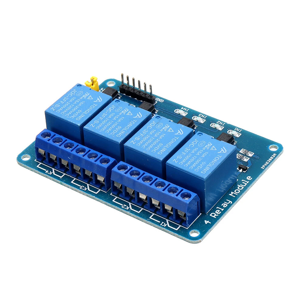 10pcs 5V 4 Channel Relay Module For PIC ARM DSP AVR MSP430 Blue Geekcreit for Ar — view 4