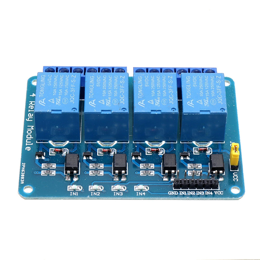10pcs 5V 4 Channel Relay Module For PIC ARM DSP AVR MSP430 Blue Geekcreit for Ar — view 8