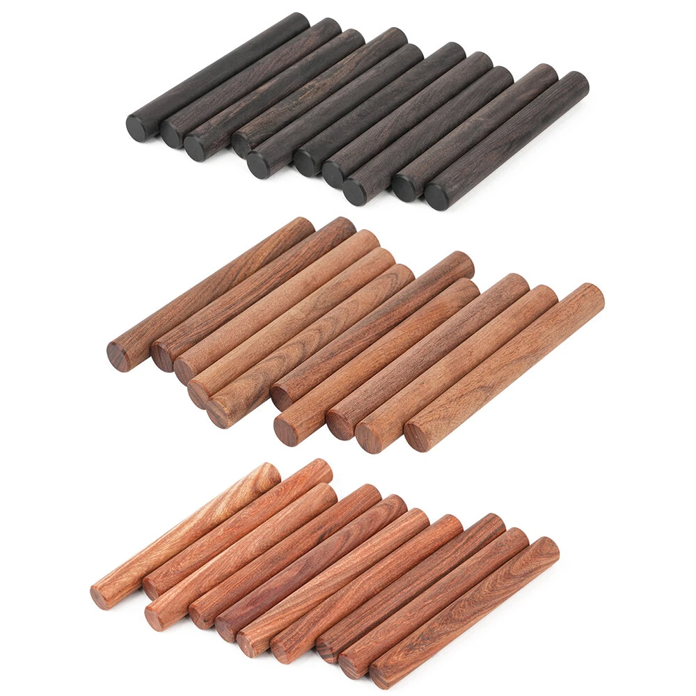 10PCS 8/10/12mm Diameter Round Rod Bar 100mm Long Round Log Tenon Rod Dowel Rosewood Red Sandalwood Woodworking DIY Craft Joinery — Pricio
