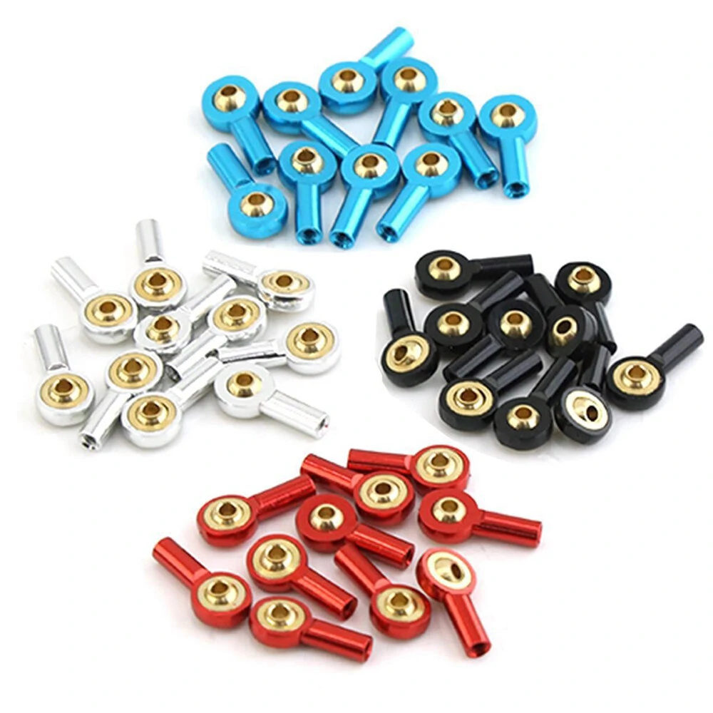 10PCS M2 Ball Joint Metal Universal Joint Ball Head Buckle Steering Pushrod Tie Rod End Mini Connecting Rods for RC Boats — image 1