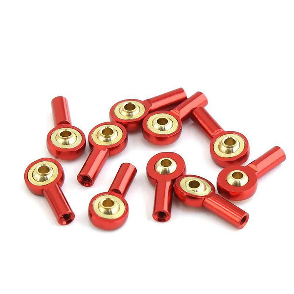 10PCS M2 Ball Joint Metal Universal Joint Ball Head Buckle Steering Pushrod Tie Rod End Mini Connecting Rods for RC Boats — view 2