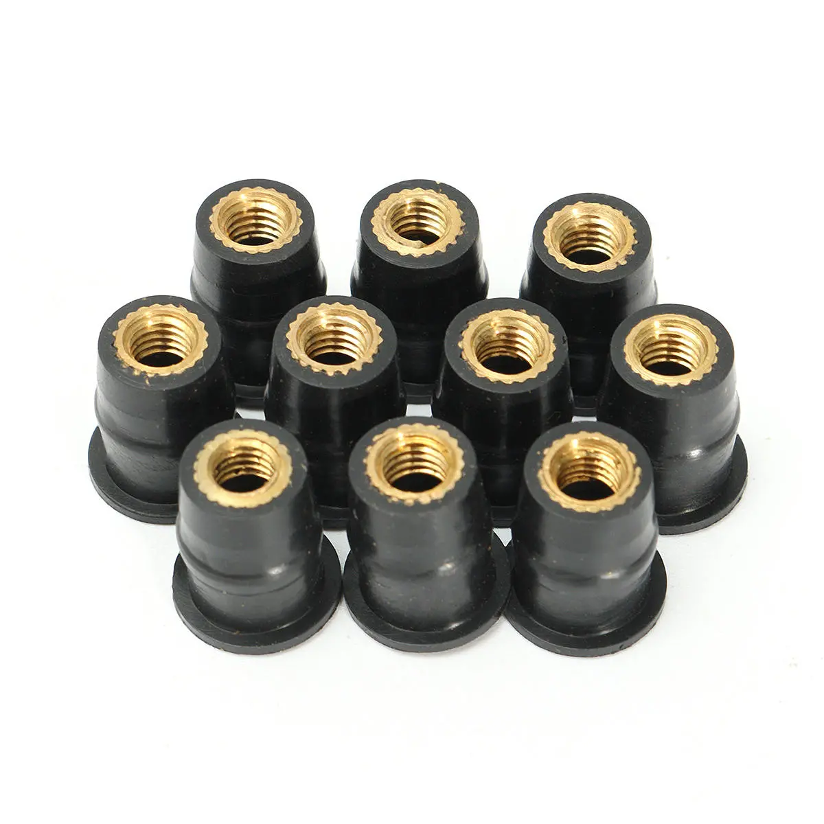 10pcs M5 5mm Metric Rubber Well Nuts Windscreen Motorcycle Windshield Fairing Co — view 2