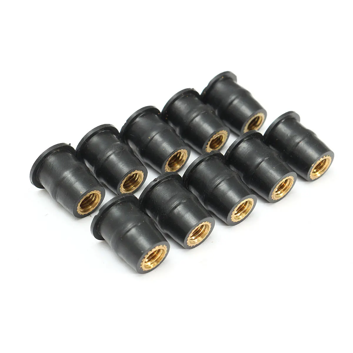 10pcs M5 5mm Metric Rubber Well Nuts Windscreen Motorcycle Windshield Fairing Co — view 3
